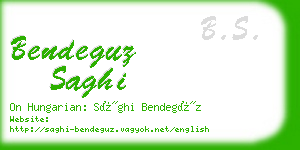 bendeguz saghi business card